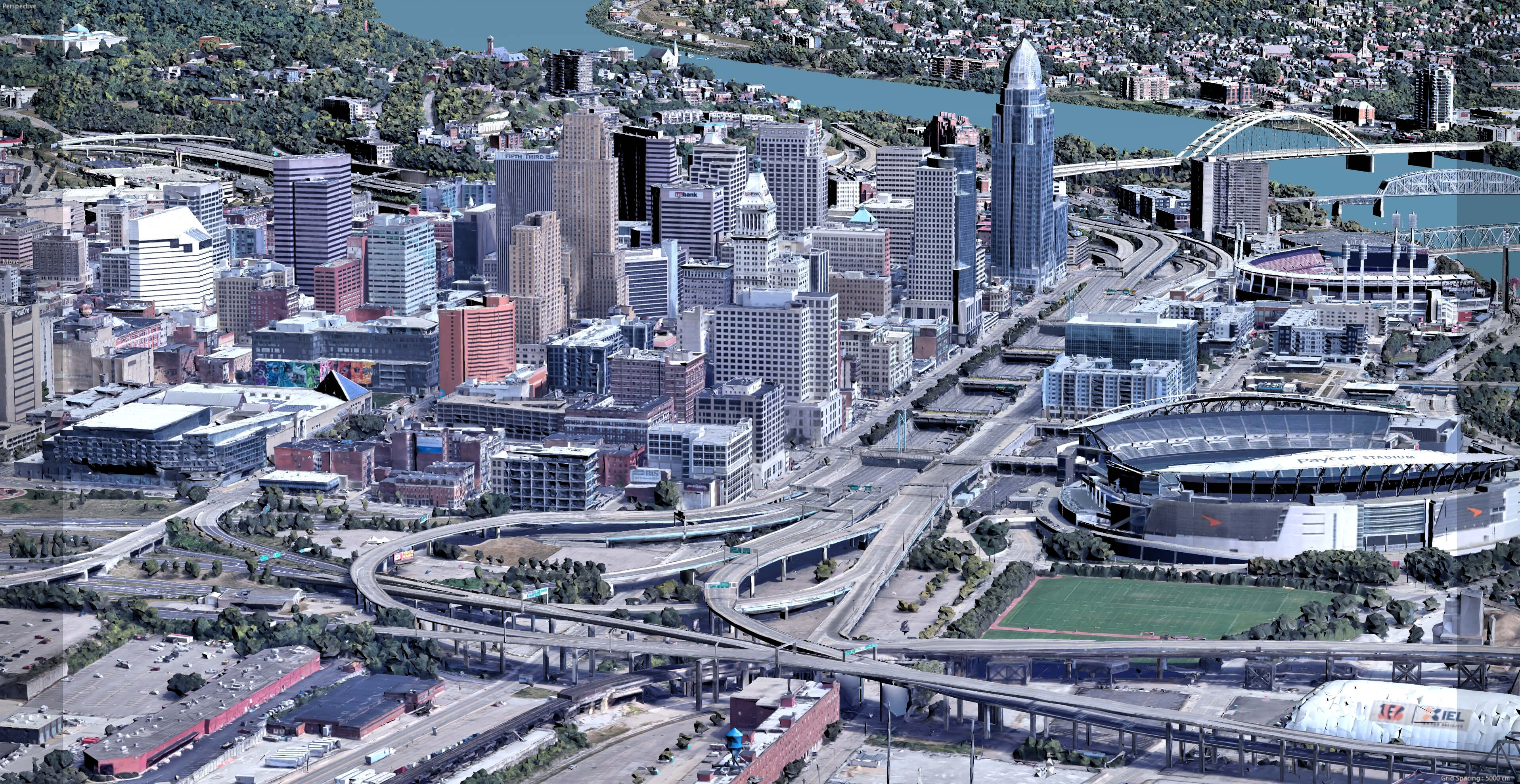 Cincinnati 3D Scan City USA 3D Model 3D Model