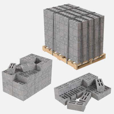 Cinder Block Pallet and Pile 2