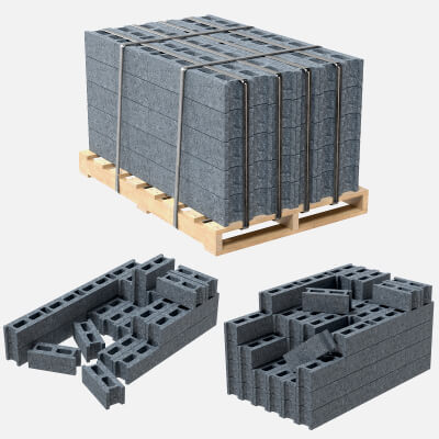 Cinder Block Pallet and Pile 4