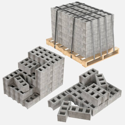 Cinder Block Pallet and Pile 5