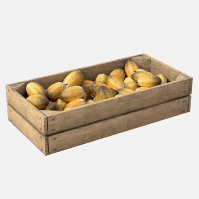 Cocoa Fruit Wooden Crate