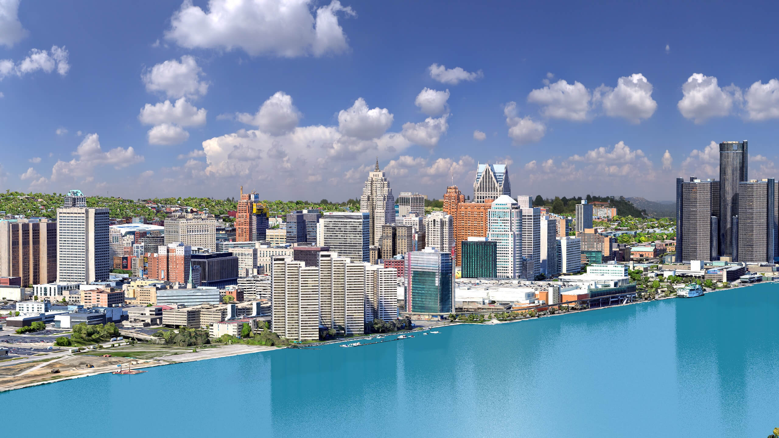 Detroit 3D Scan City USA 3D Model 3D Model