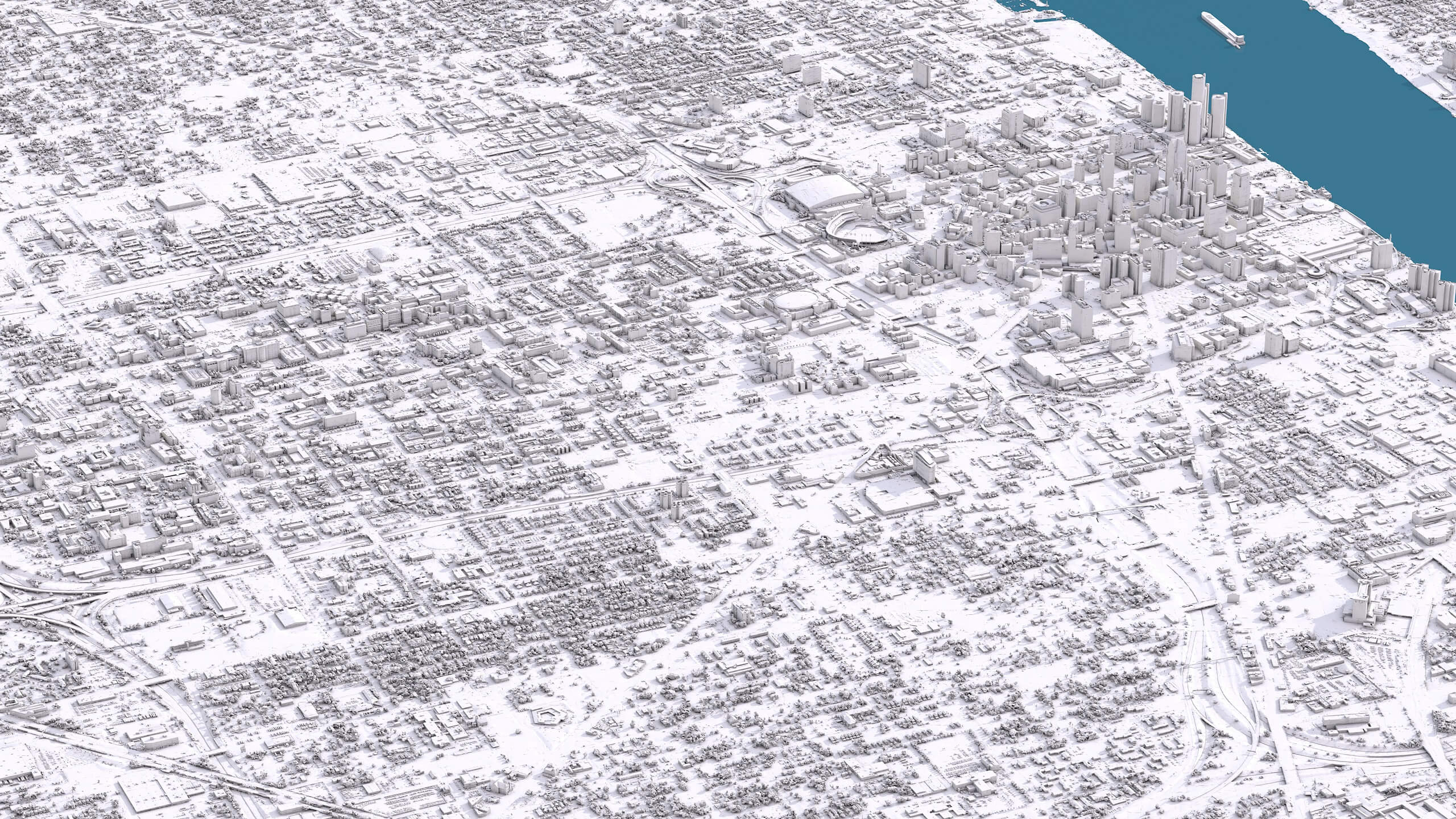 Detroit 3D Scan City USA 3D Model 3D Model