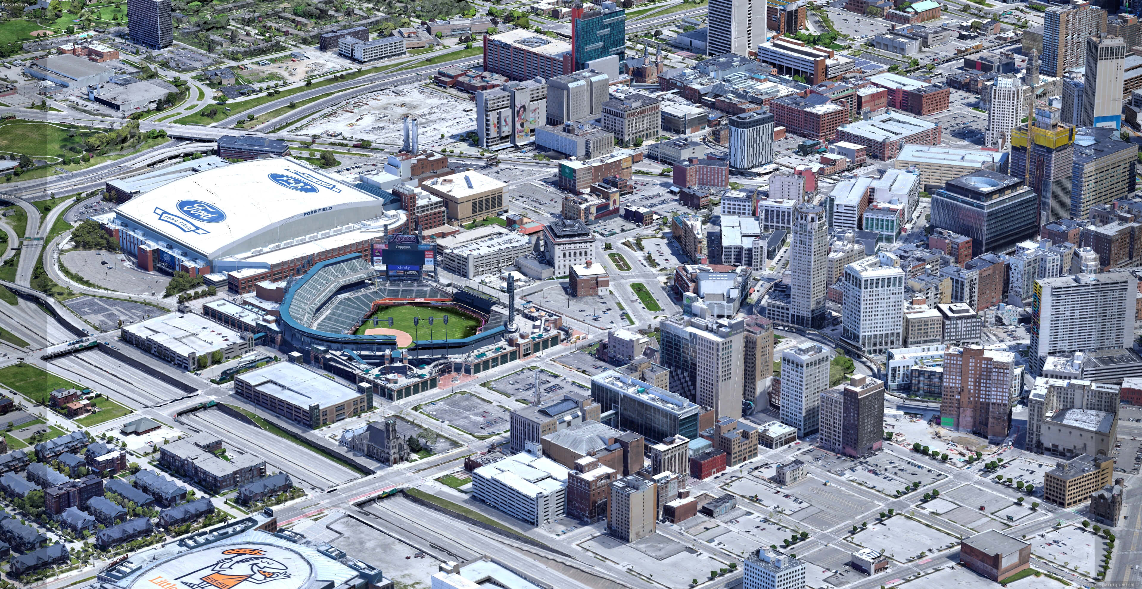Detroit 3D Scan City USA 3D Model 3D Model
