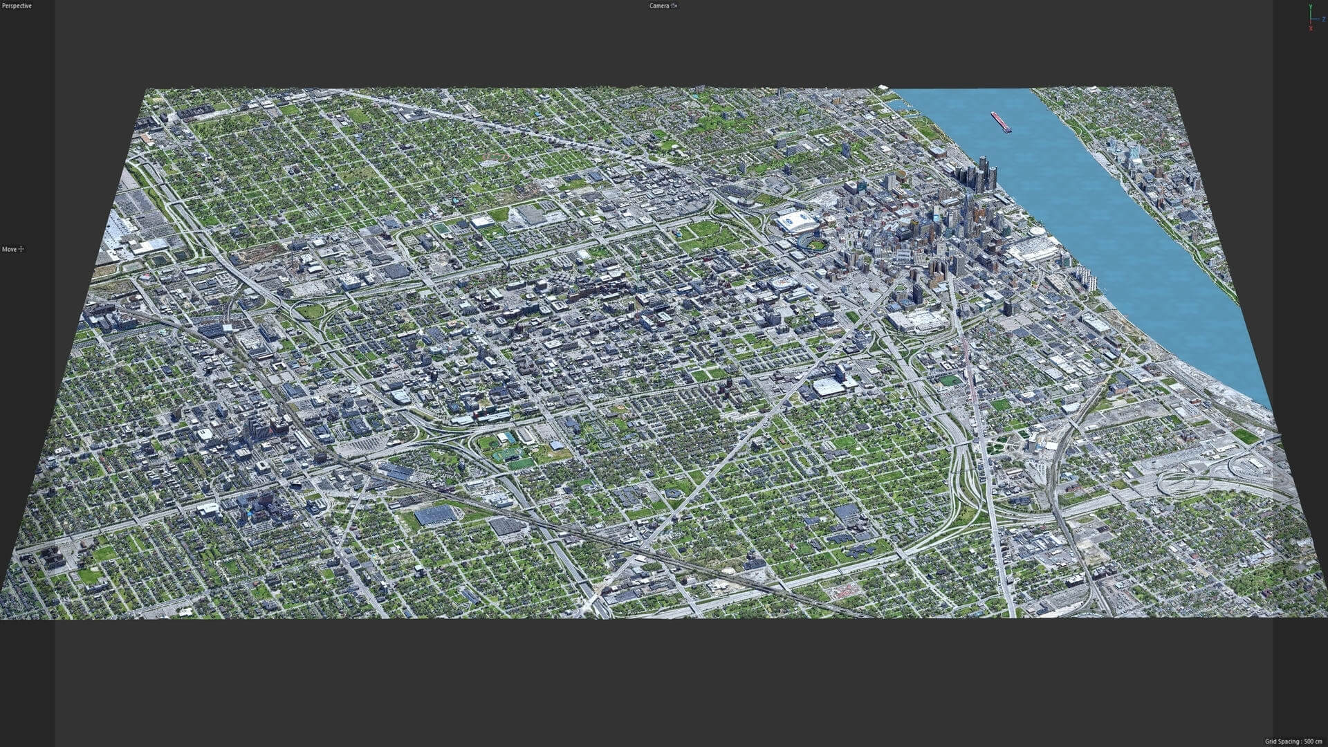 Detroit 3D Scan City USA 3D Model 3D Model
