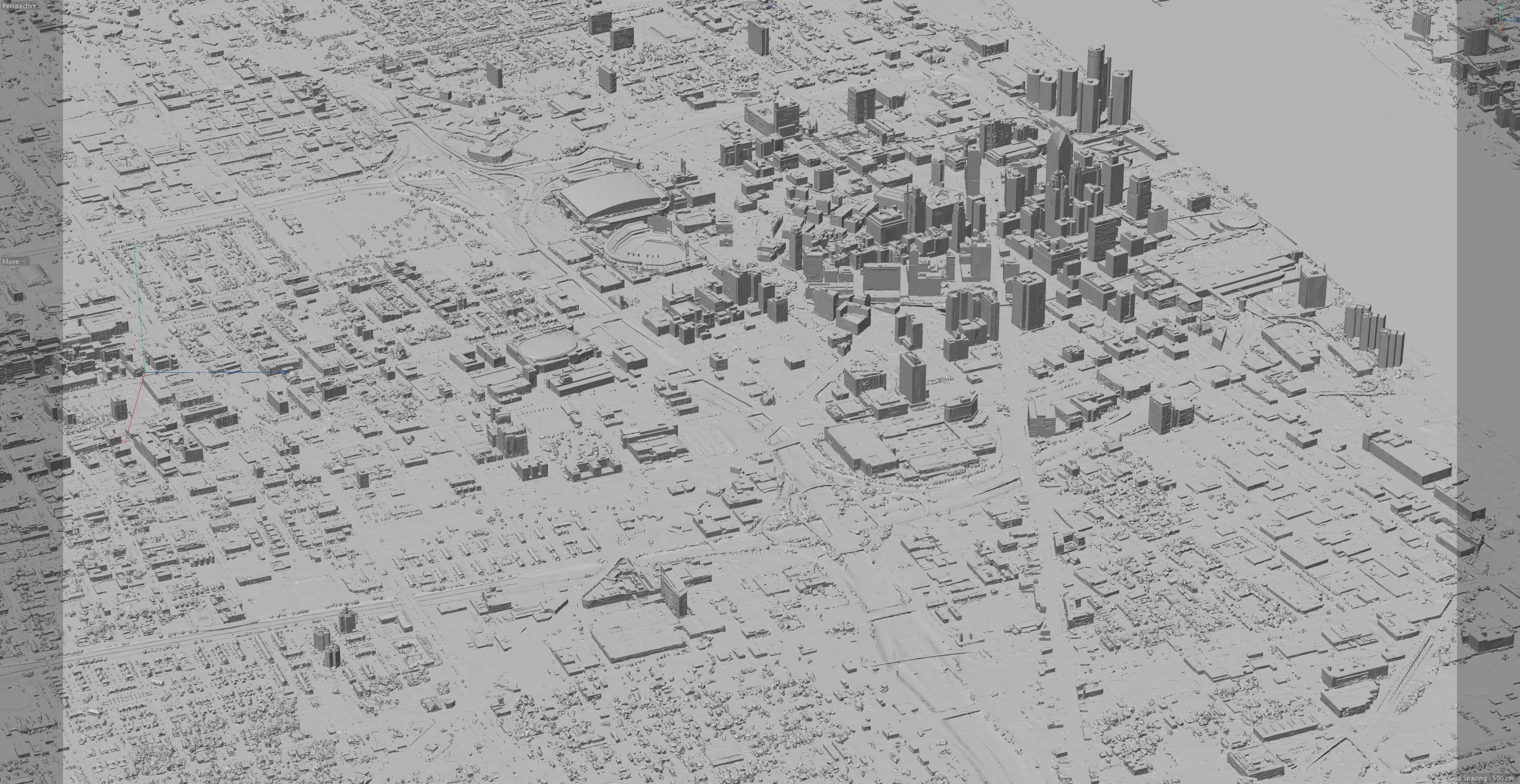 Detroit 3D Scan City USA 3D Model 3D Model