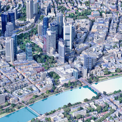 Frankfurt 3D Scan City Germany 3D Model