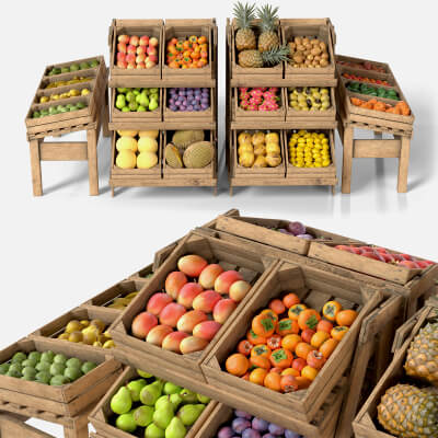 Fruits Rack Combined with Fruits