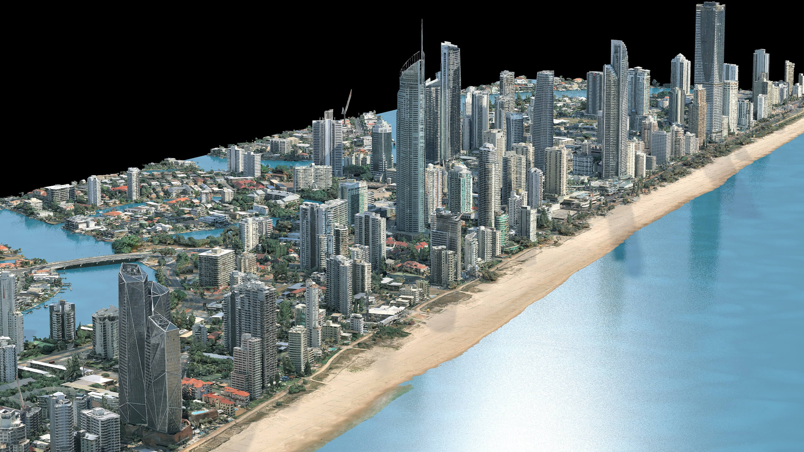 Gold Coast Beach 3D Scan Model Australia Low-Poly 3D Model 3D Model