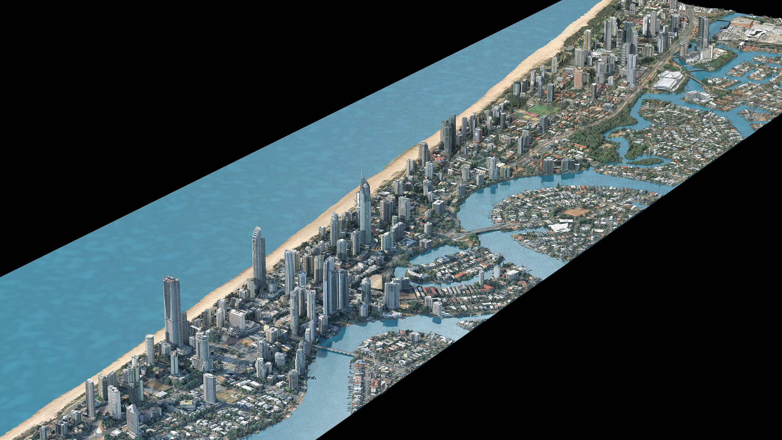 Gold Coast Beach 3D Scan Model Australia Low-Poly 3D Model 3D Model