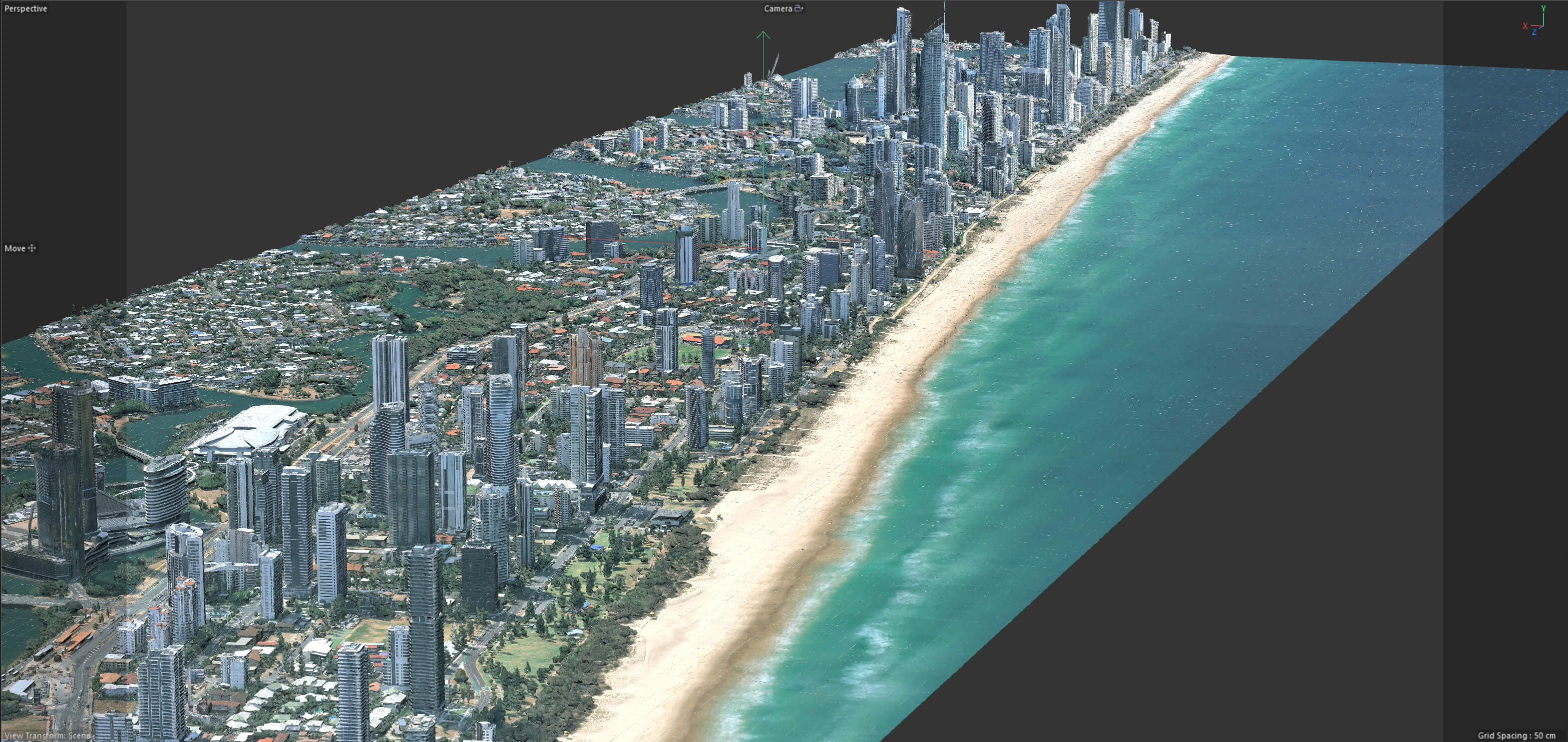 Gold Coast Beach 3D Scan Model Australia Low-Poly 3D Model 3D Model