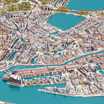 Hamburg 3D Scan City Germany 3D Model