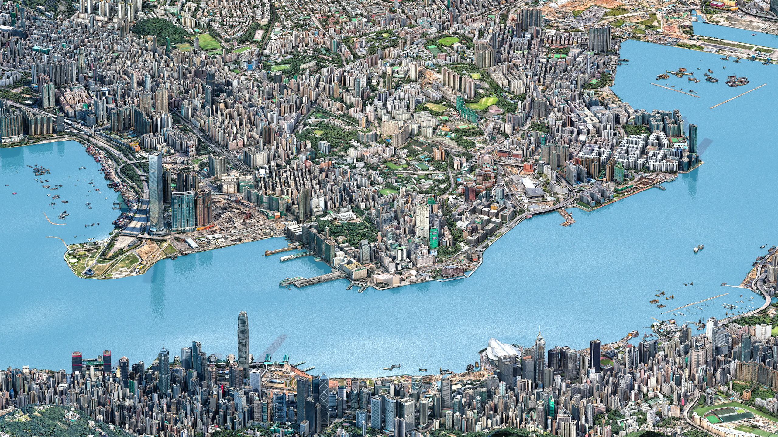 Hong Kong 3D Scan Terrain City China 3D Model 3D Model