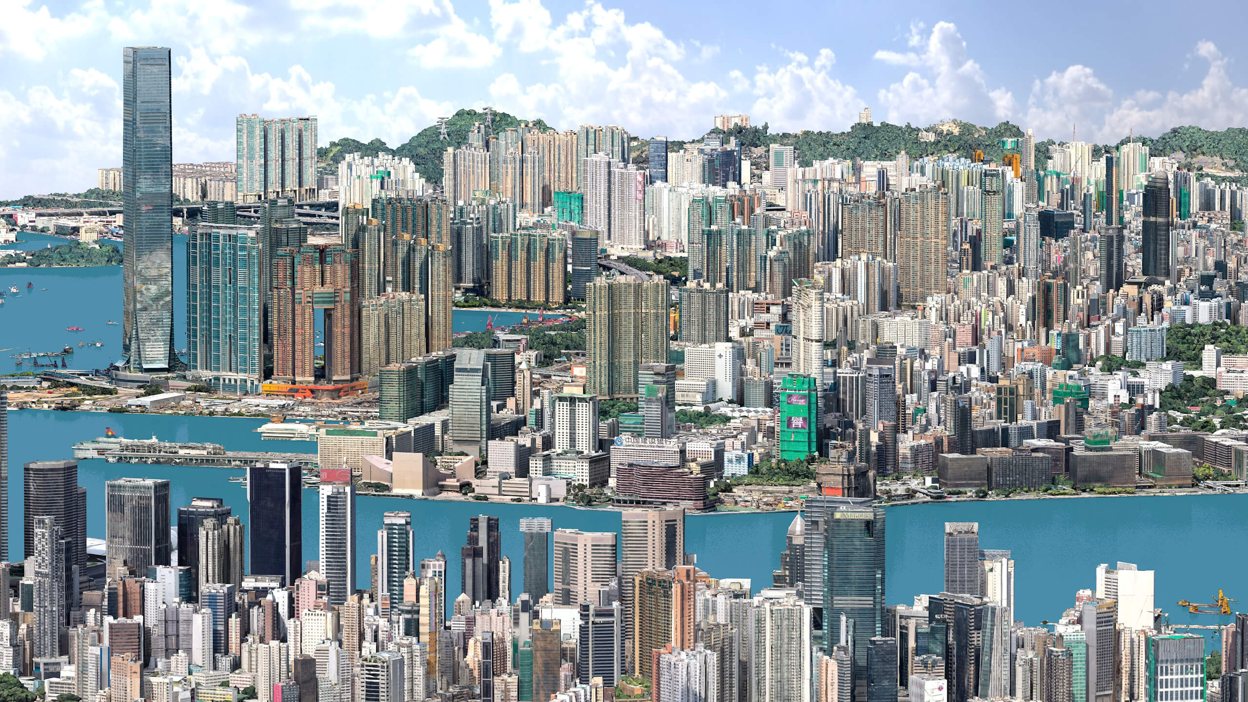 Hong Kong 3D Scan Terrain City China 3D Model 3D Model