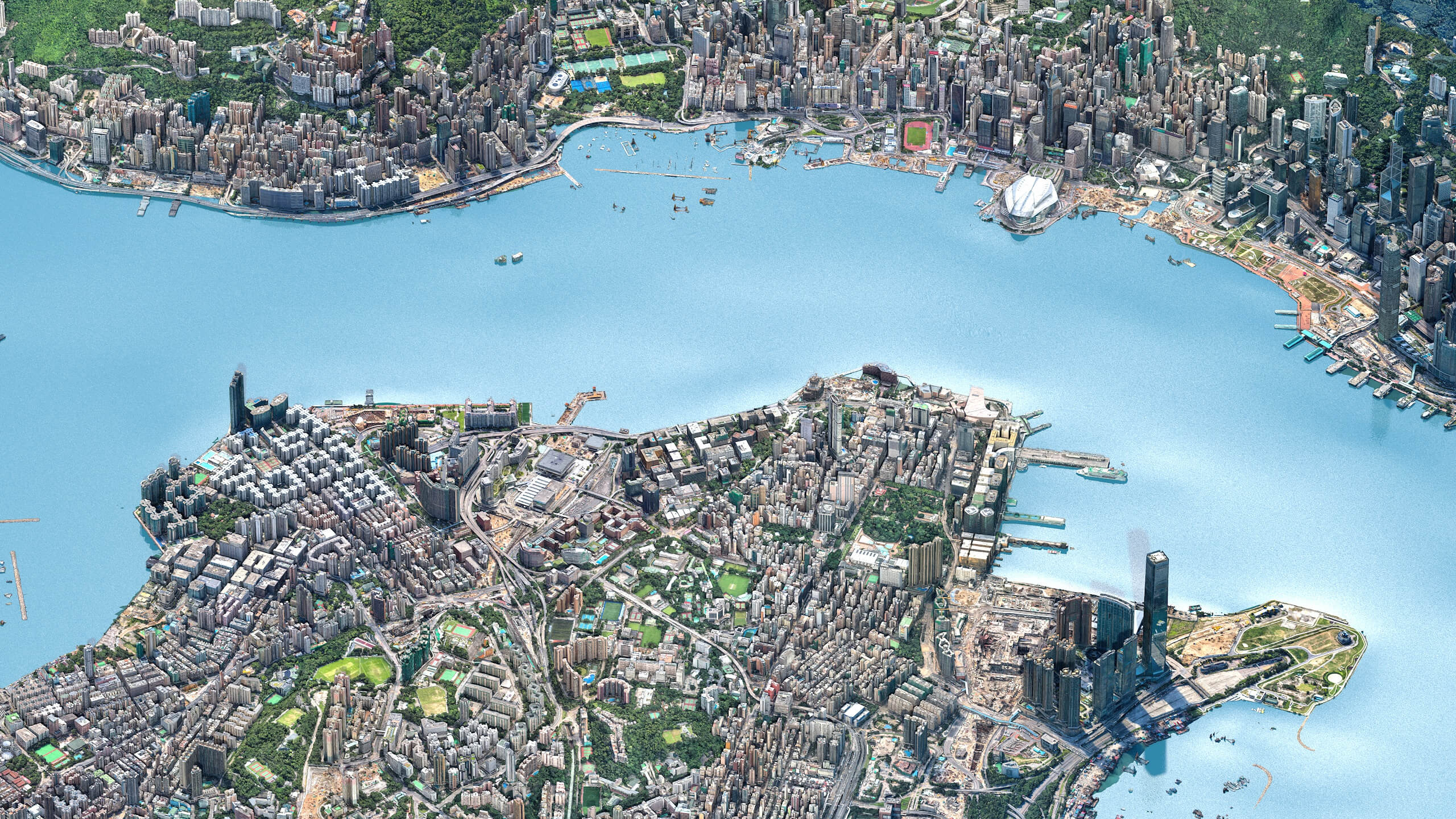 Hong Kong 3D Scan Terrain City China 3D Model 3D Model