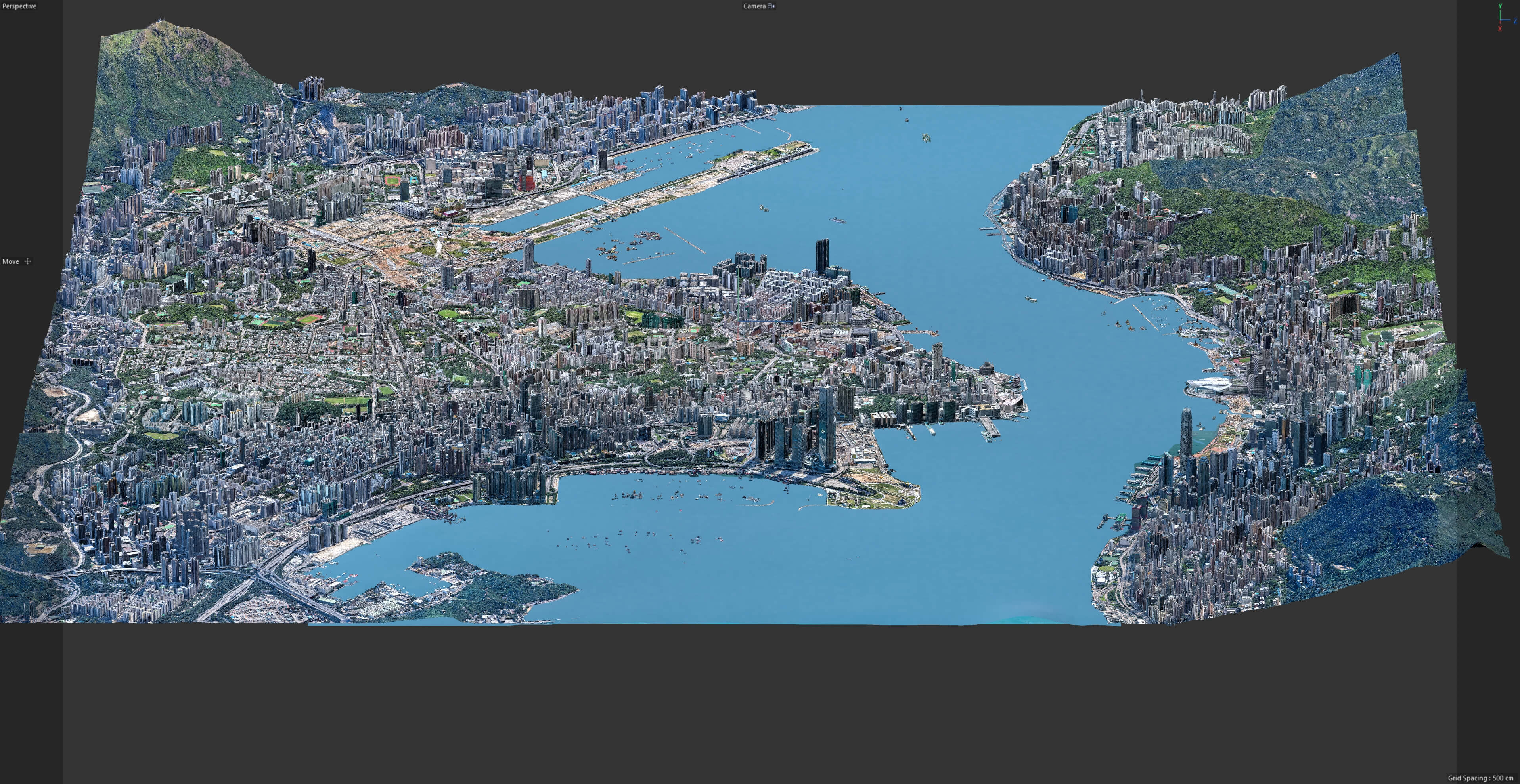 Hong Kong 3D Scan Terrain City China 3D Model 3D Model