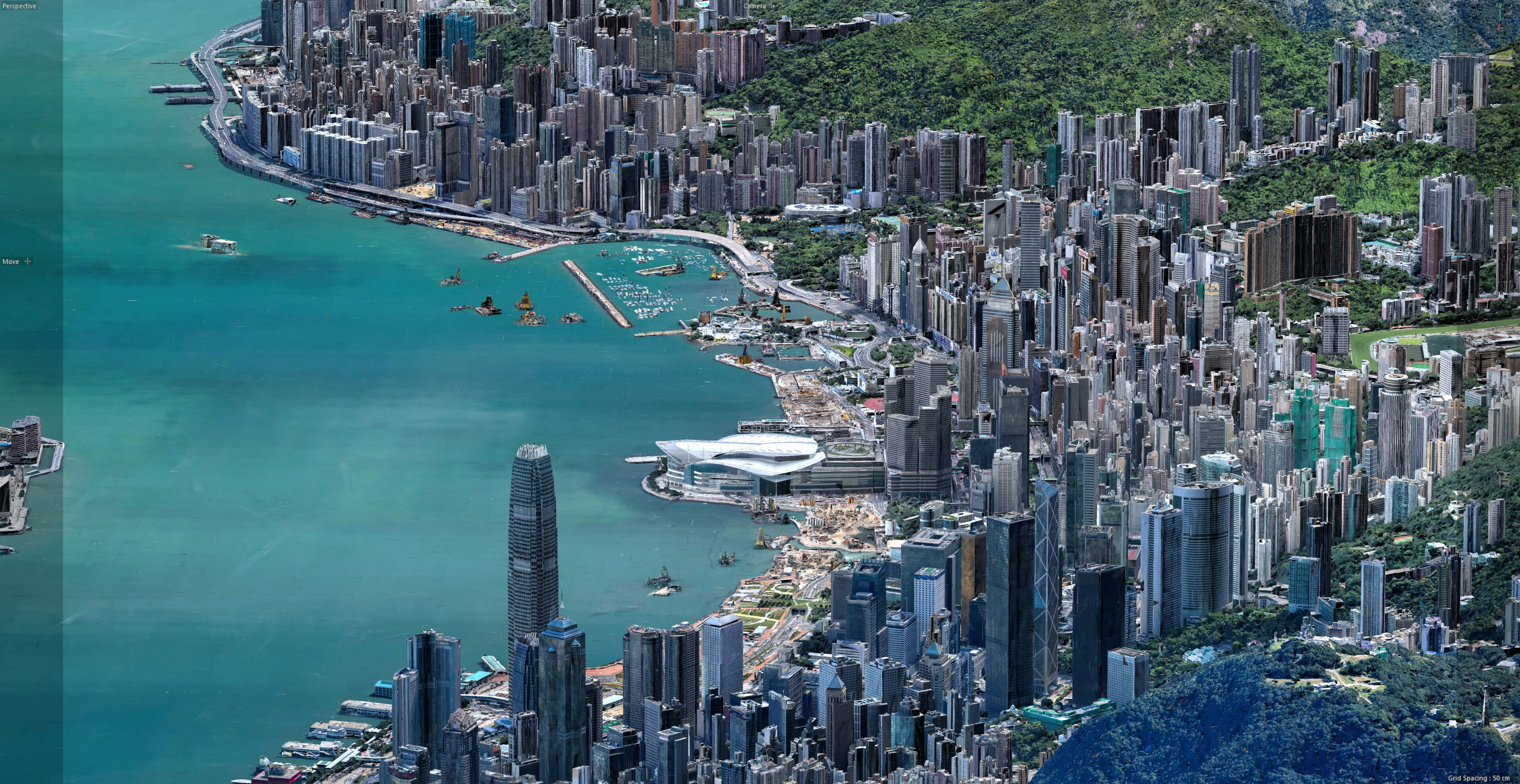 Hong Kong 3D Scan Terrain City China 3D Model 3D Model