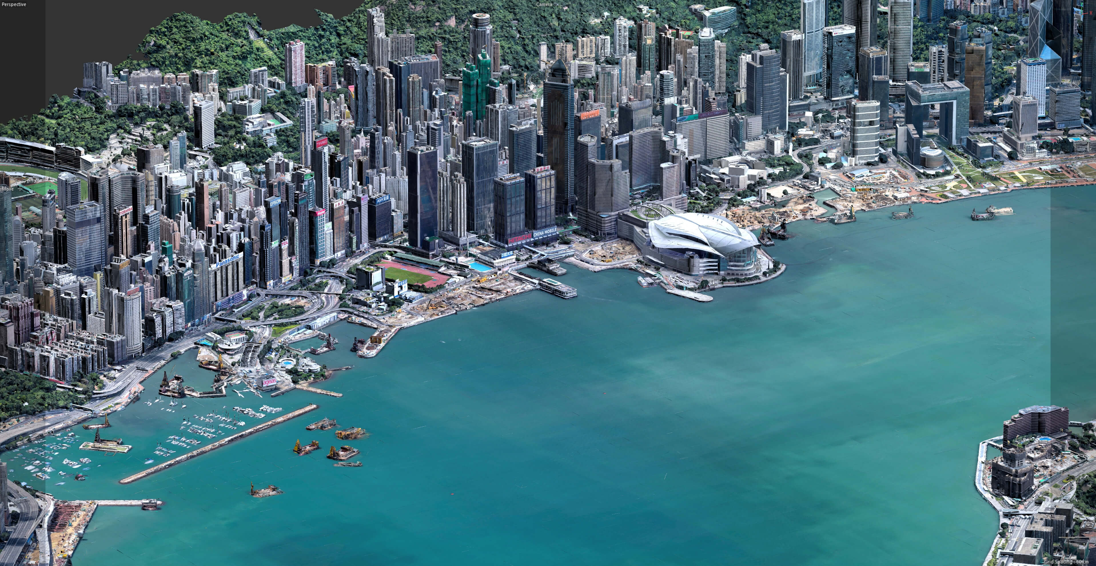 Hong Kong 3D Scan Terrain City China 3D Model 3D Model