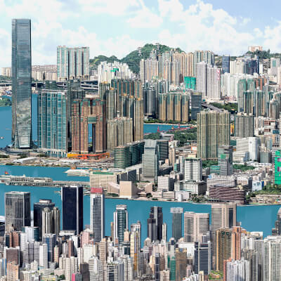 Hong Kong 3D Scan Terrain City China 3D Model