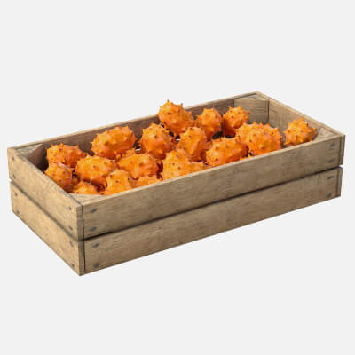 Kiwano Fruit Wooden Crate