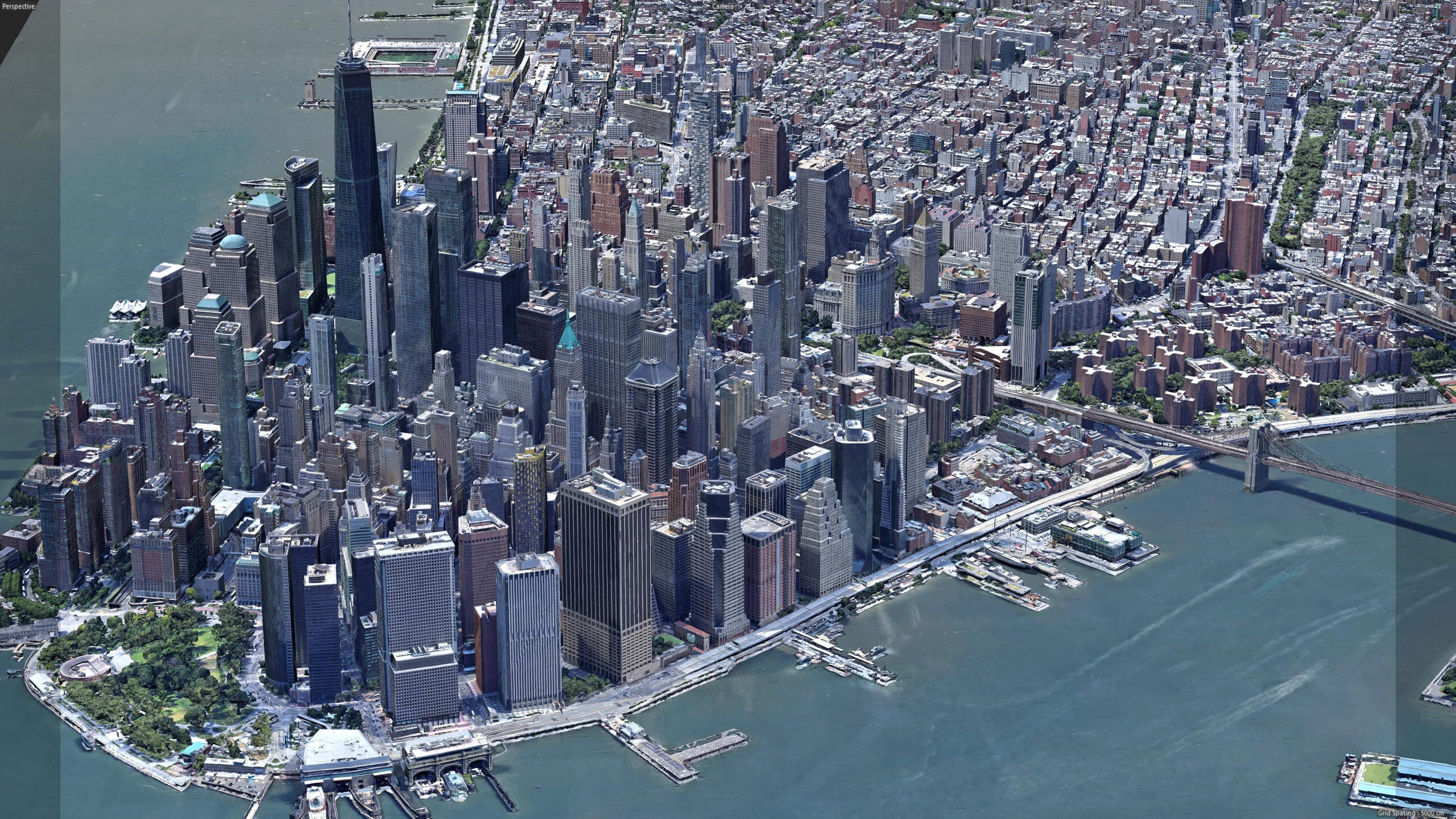 Lower Manhattan City Low-Poly 3D Model 3D Model
