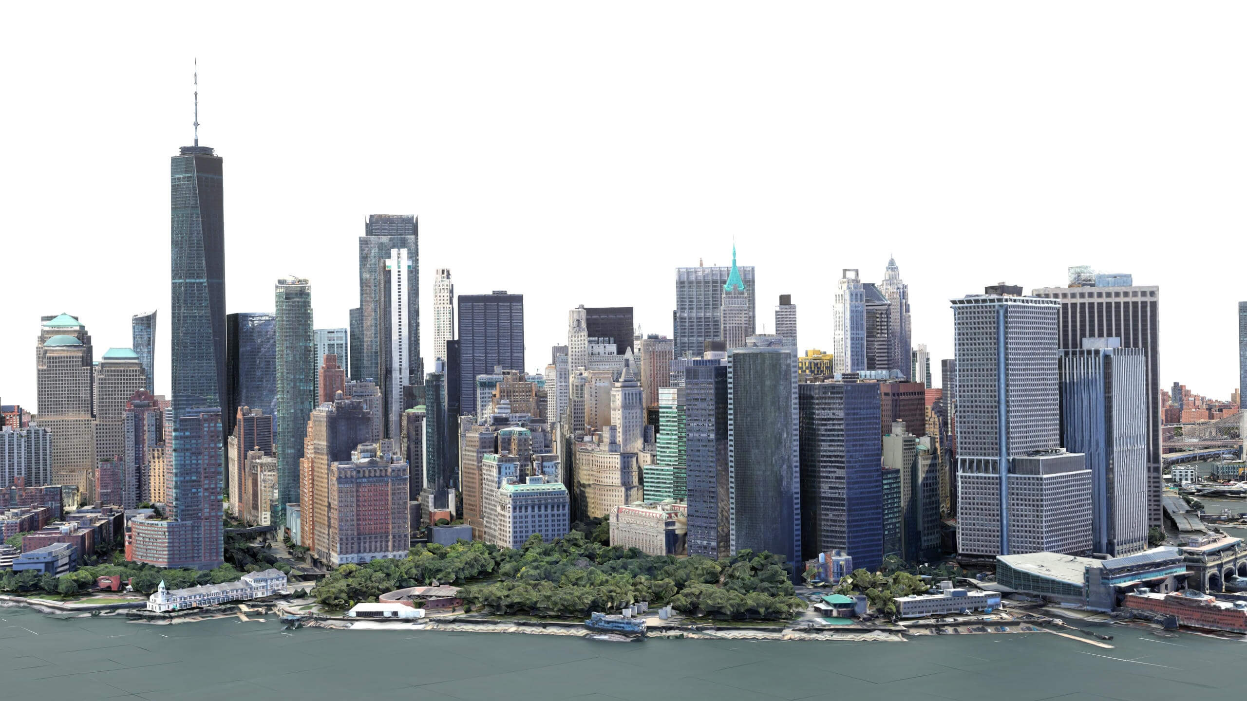 Lower Manhattan City Low-Poly 3D Model 3D Model