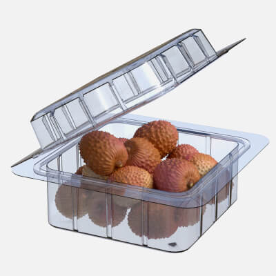 Lychee Fruit Box Plastic Transparent