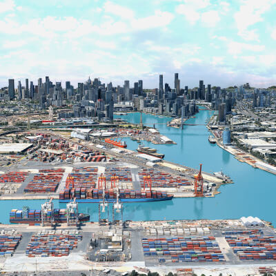 Melbourne City Australia 3D Scan 3D Model