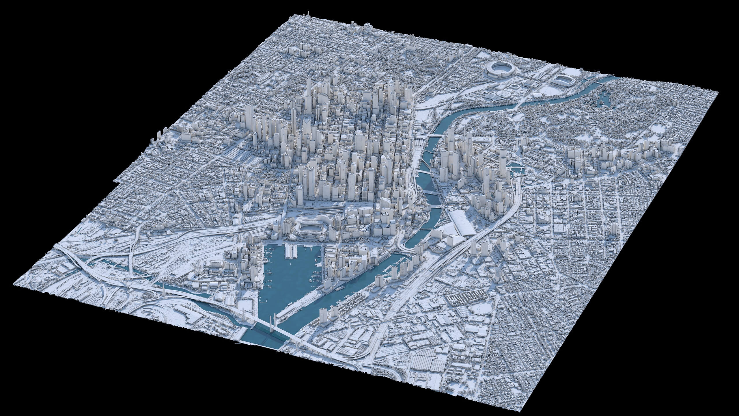 Melbourne Downtown Australia 3D Scan 3D Model 3D Model