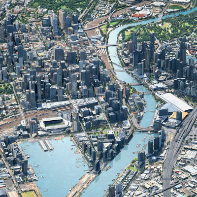 Melbourne Downtown Australia 3D Scan 3D Model