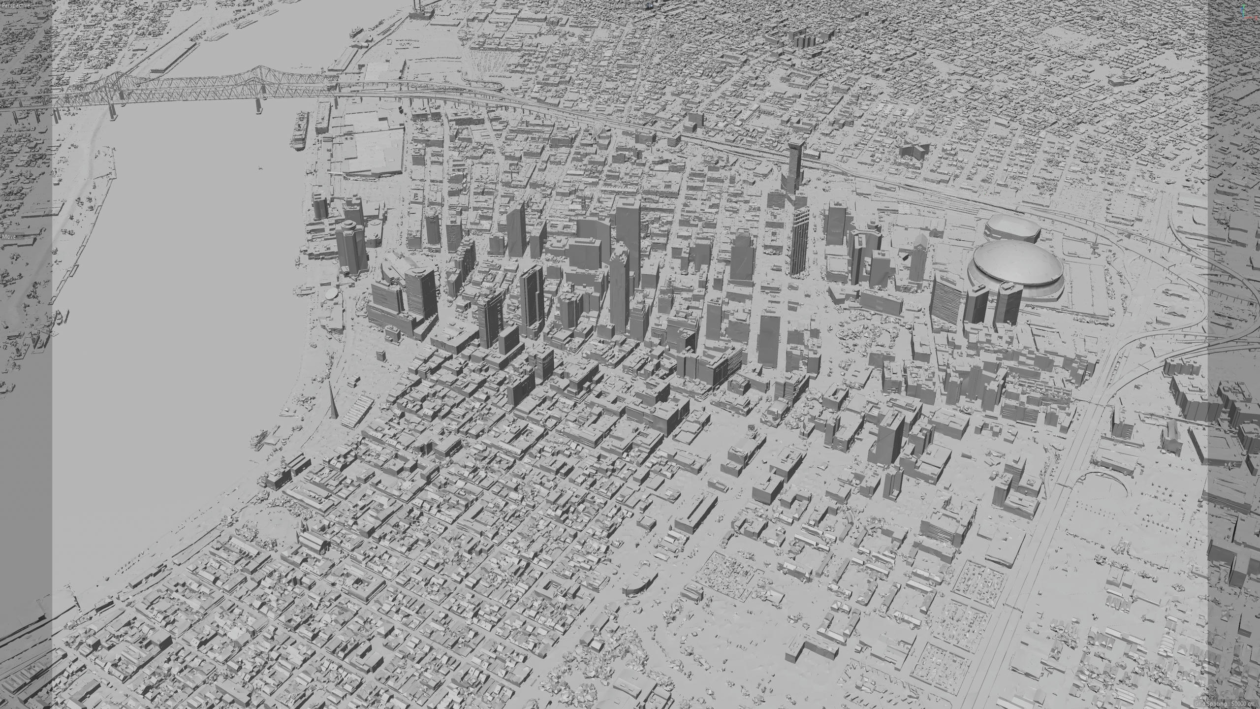 New Orleans 3D Scan City USA 3D Model 3D Model