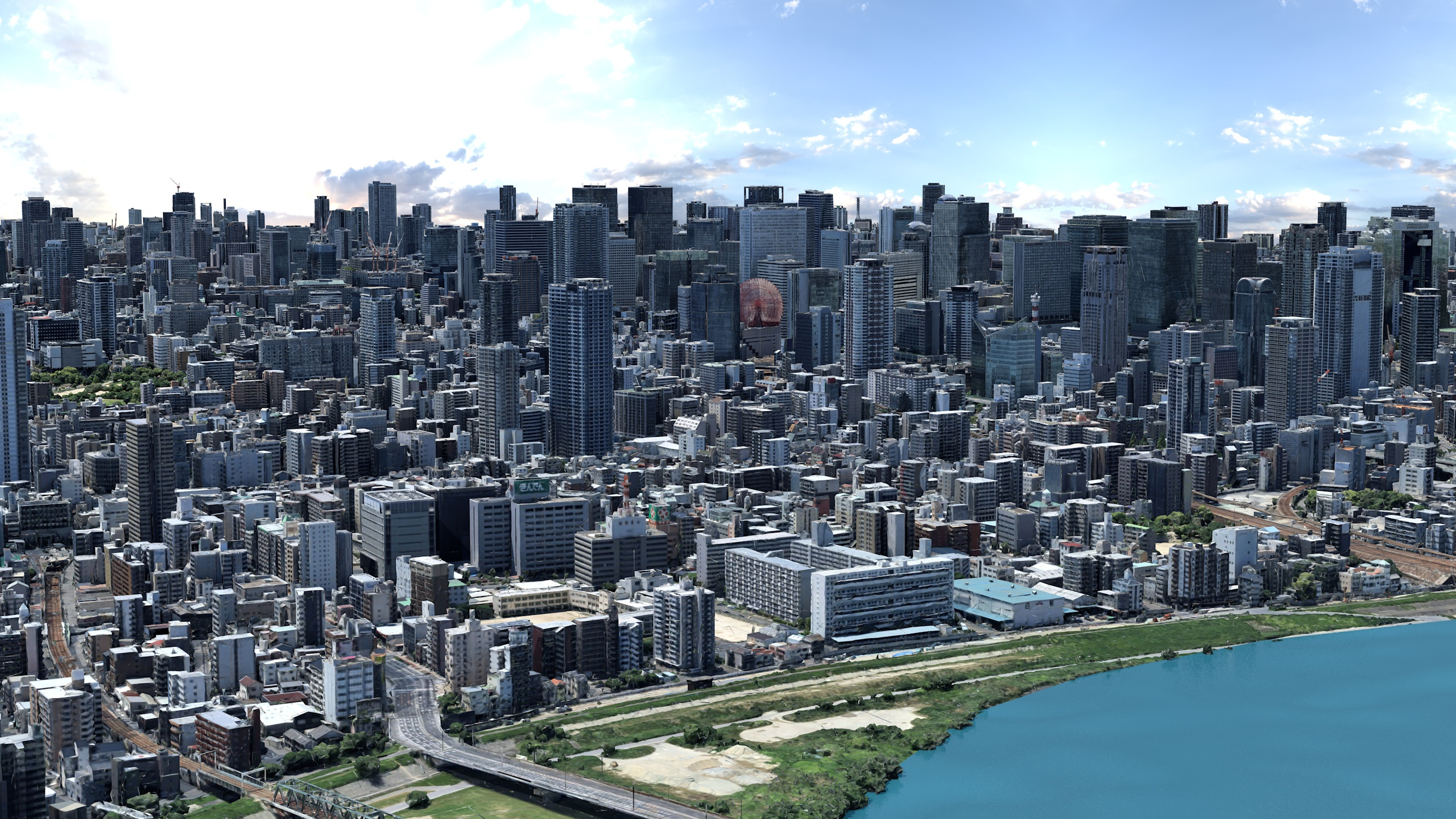 Osaka Japan 3D Scan City Low-Poly 3D Model 3D Model