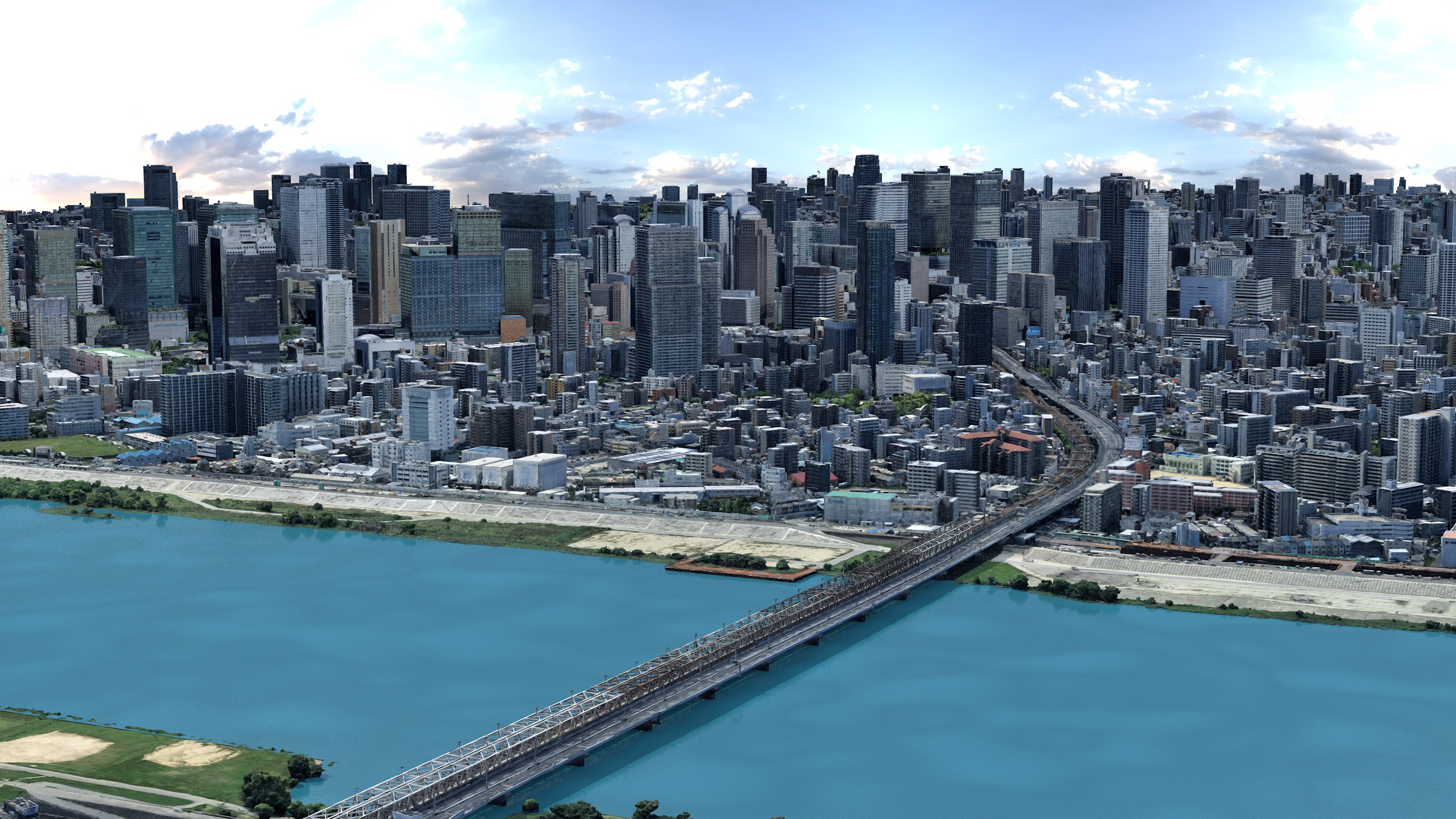 Osaka Japan 3D Scan City Low-Poly 3D Model 3D Model