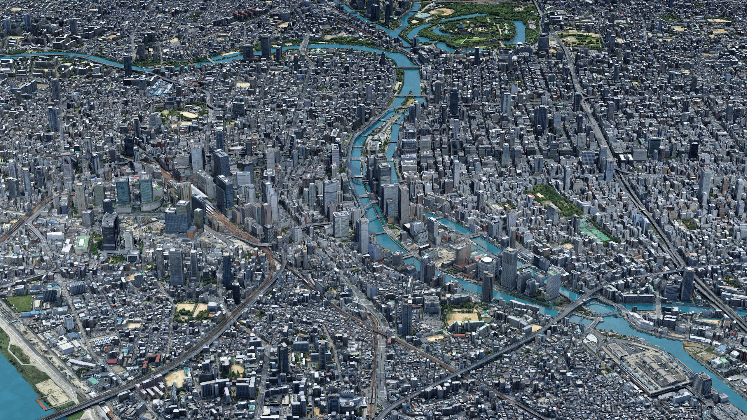 Osaka Japan 3D Scan City Low-Poly 3D Model 3D Model