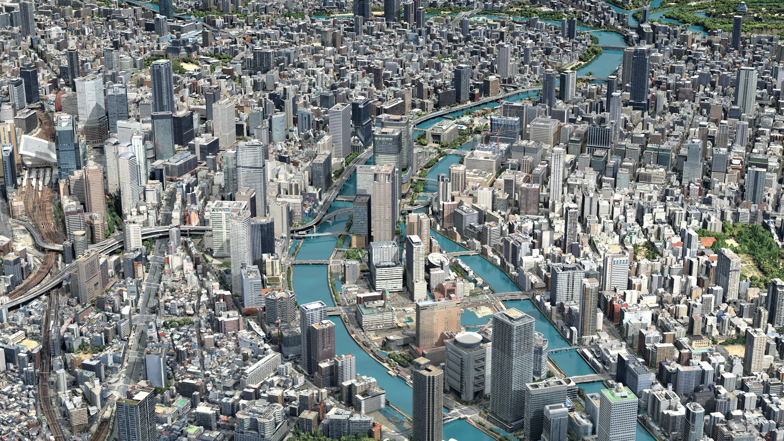 Osaka Japan 3D Scan City Low-Poly 3D Model 3D Model
