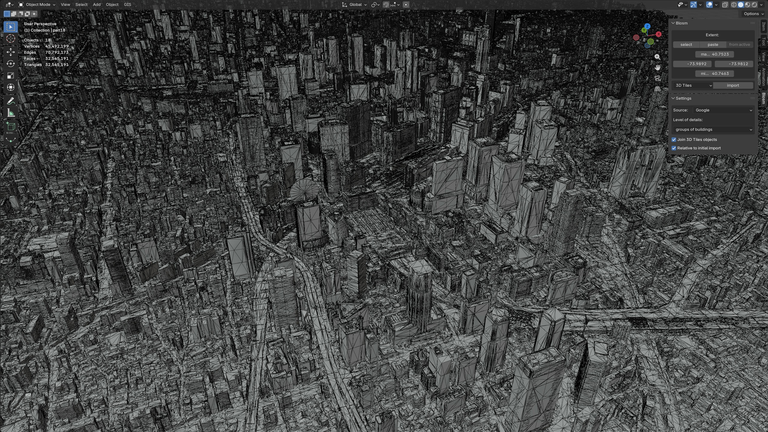Osaka Japan 3D Scan City Low-Poly 3D Model 3D Model