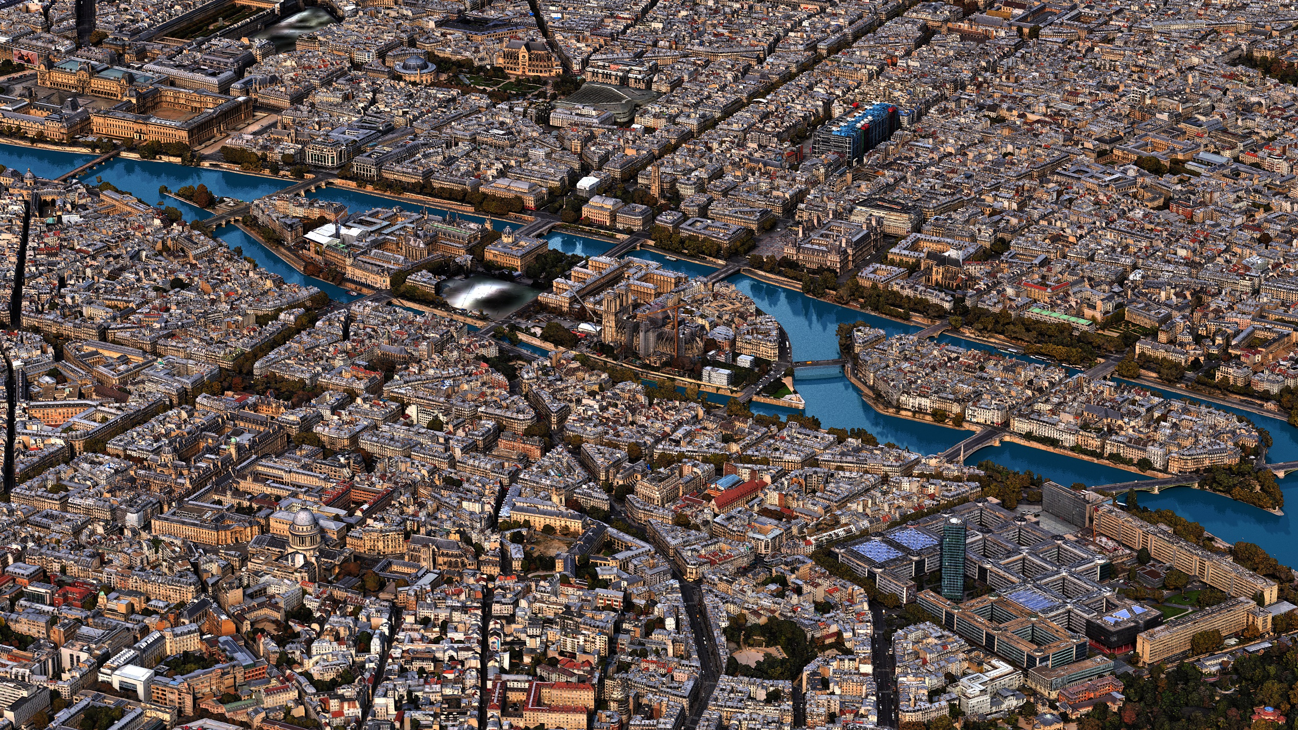 Paris 3D Scan Downtown in France 3D Model 3D Model