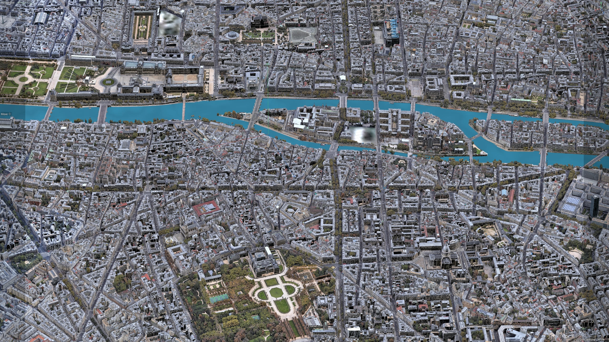 Paris 3D Scan Downtown in France 3D Model 3D Model