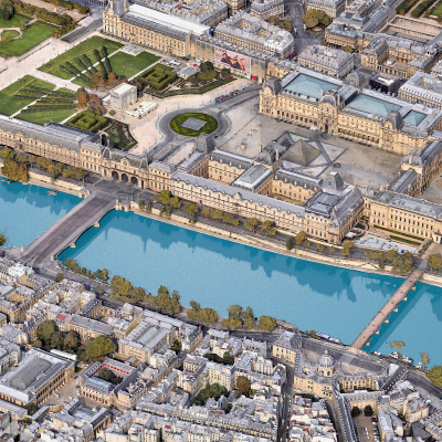 Paris 3D Scan Downtown in France 3D Model