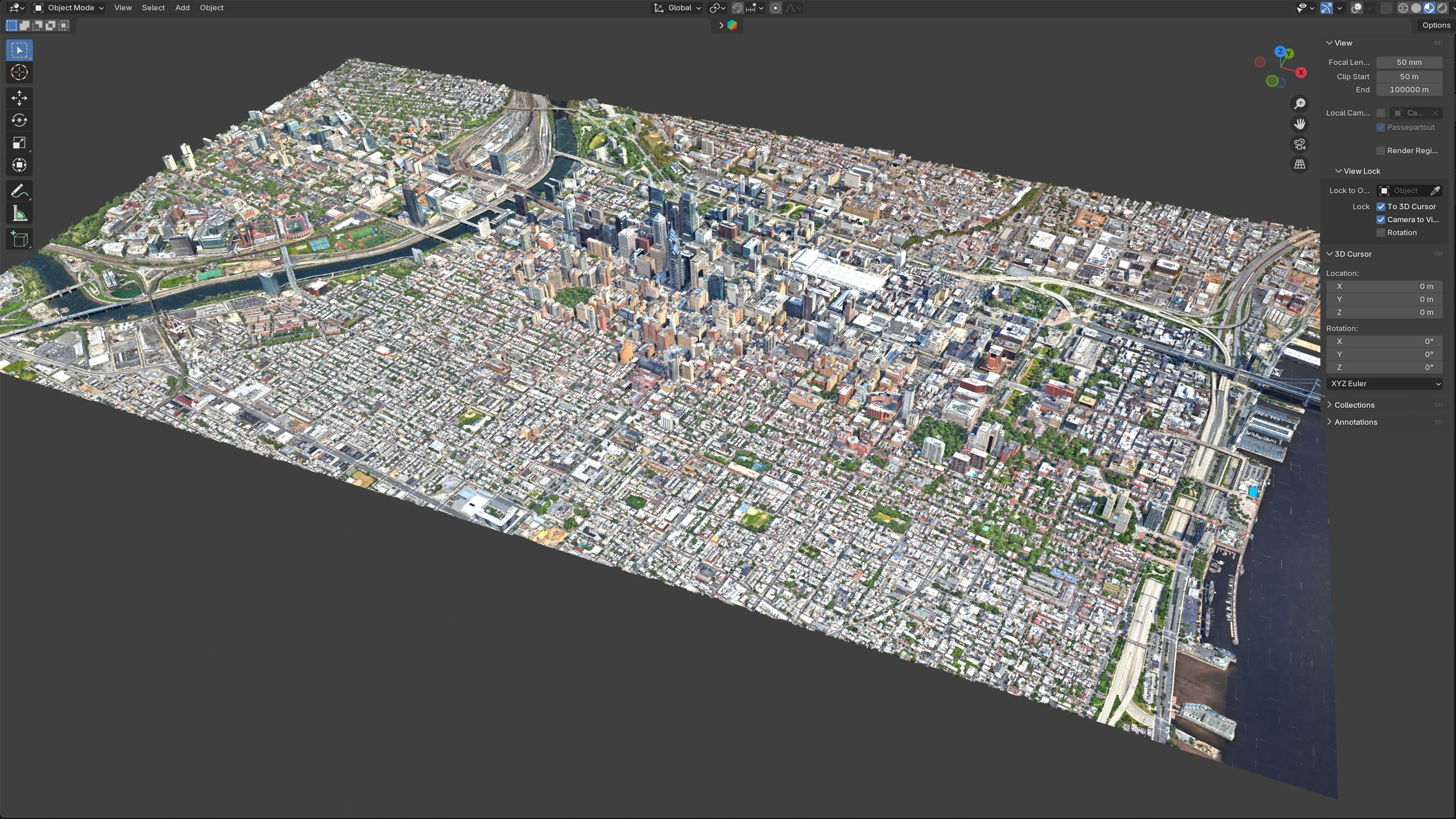 Philadelphia 3D City in Pennsylvania USA 3D Model 3D Model