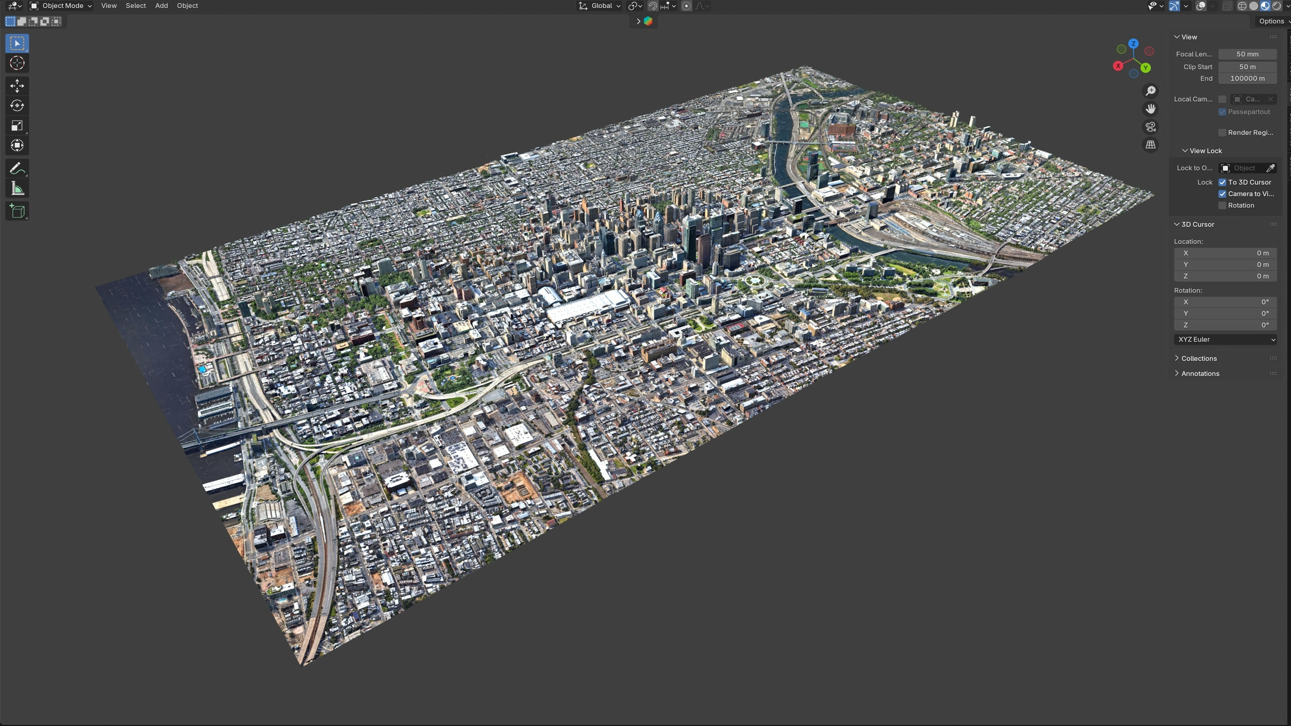 Philadelphia 3D City in Pennsylvania USA 3D Model 3D Model