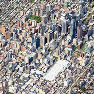 Philadelphia 3D City in Pennsylvania USA 3D Model
