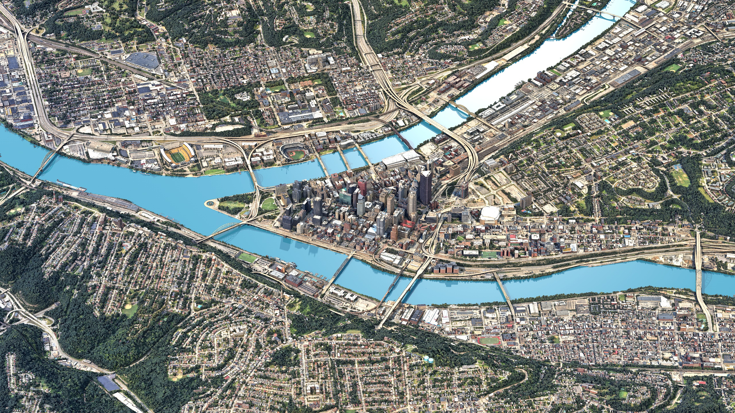 Pittsburgh 3D Scan City Pennsylvania USA 3D Model 3D Model