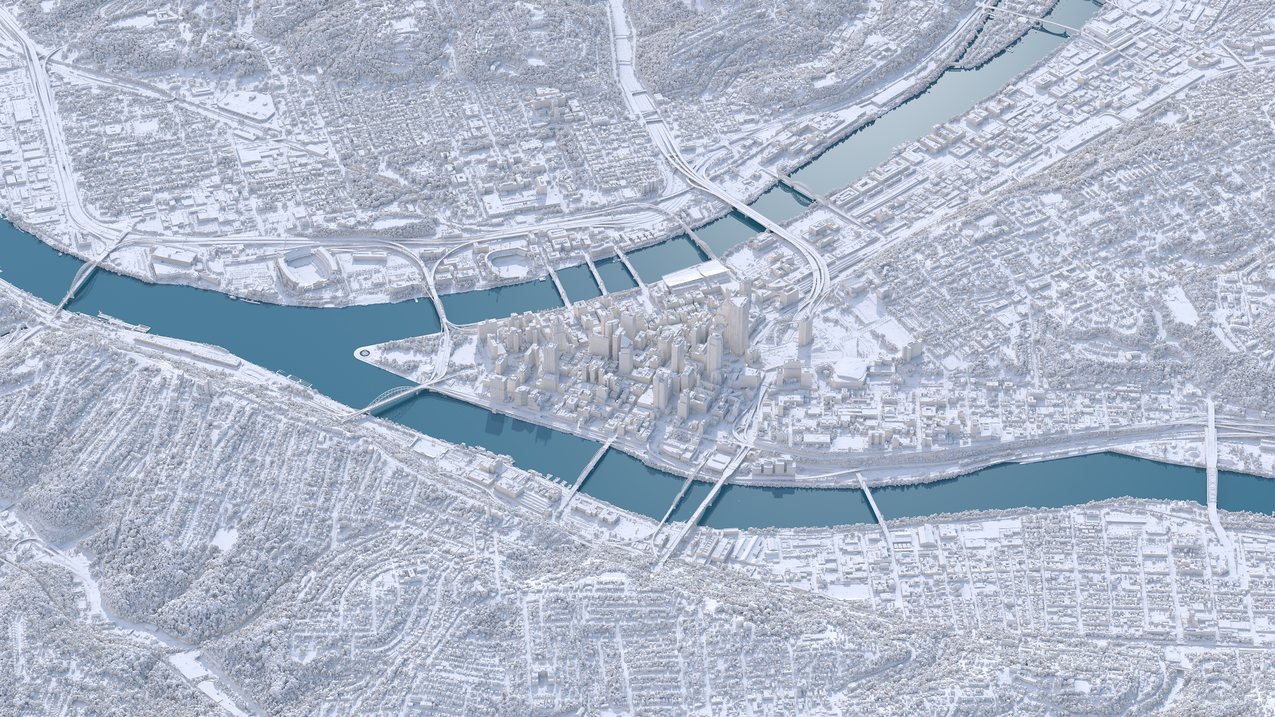 Pittsburgh 3D Scan City Pennsylvania USA 3D Model 3D Model