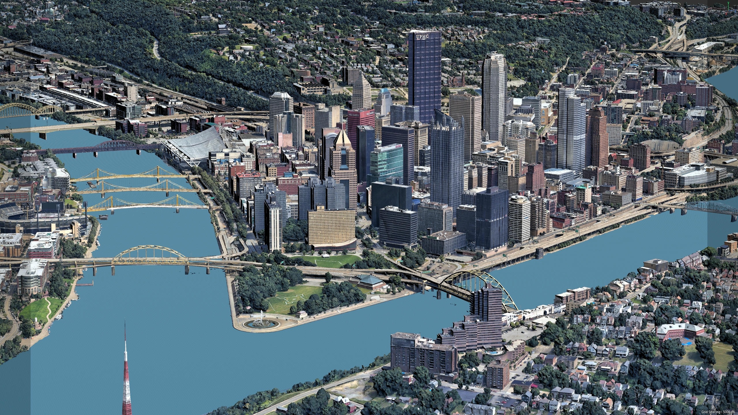 Pittsburgh 3D Scan City Pennsylvania USA 3D Model 3D Model