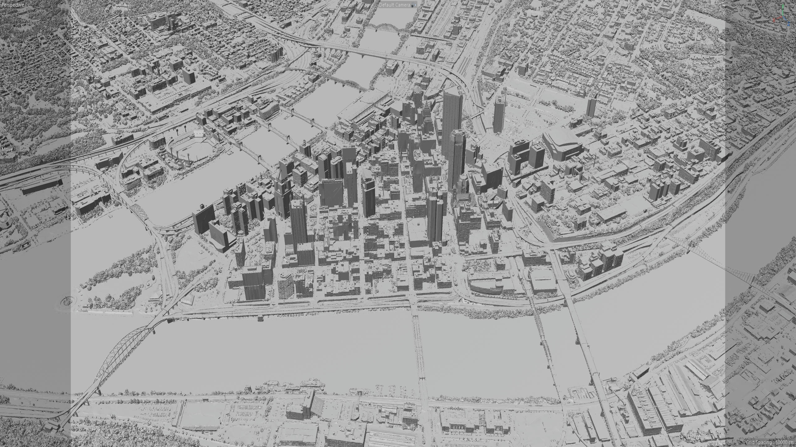 Pittsburgh 3D Scan City Pennsylvania USA 3D Model 3D Model