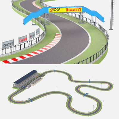 Racetrack Low Poly PBR