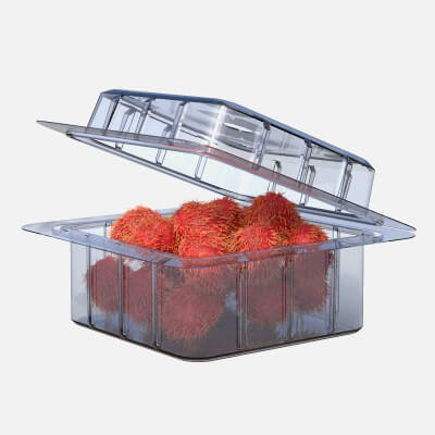 Rambutan Fruit Box Plastic Transparent