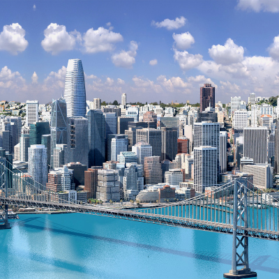 San Francisco 3D Scan City USA 3D Model