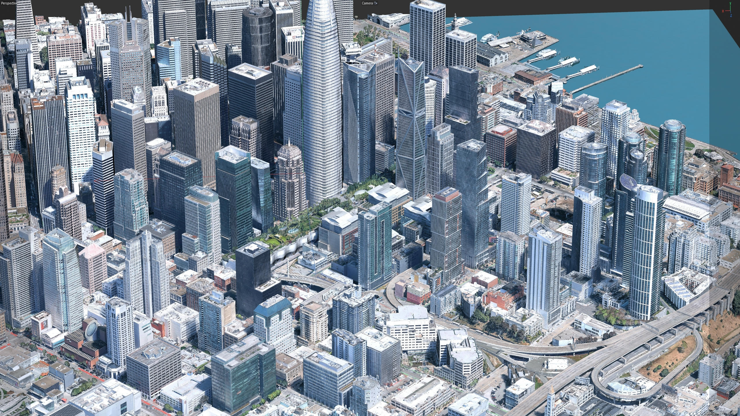 San Francisco Downtown 3D Scan City USA 3D Model 3D Model